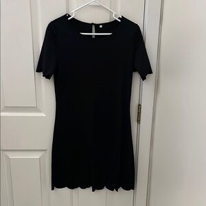 Black scalloped dress